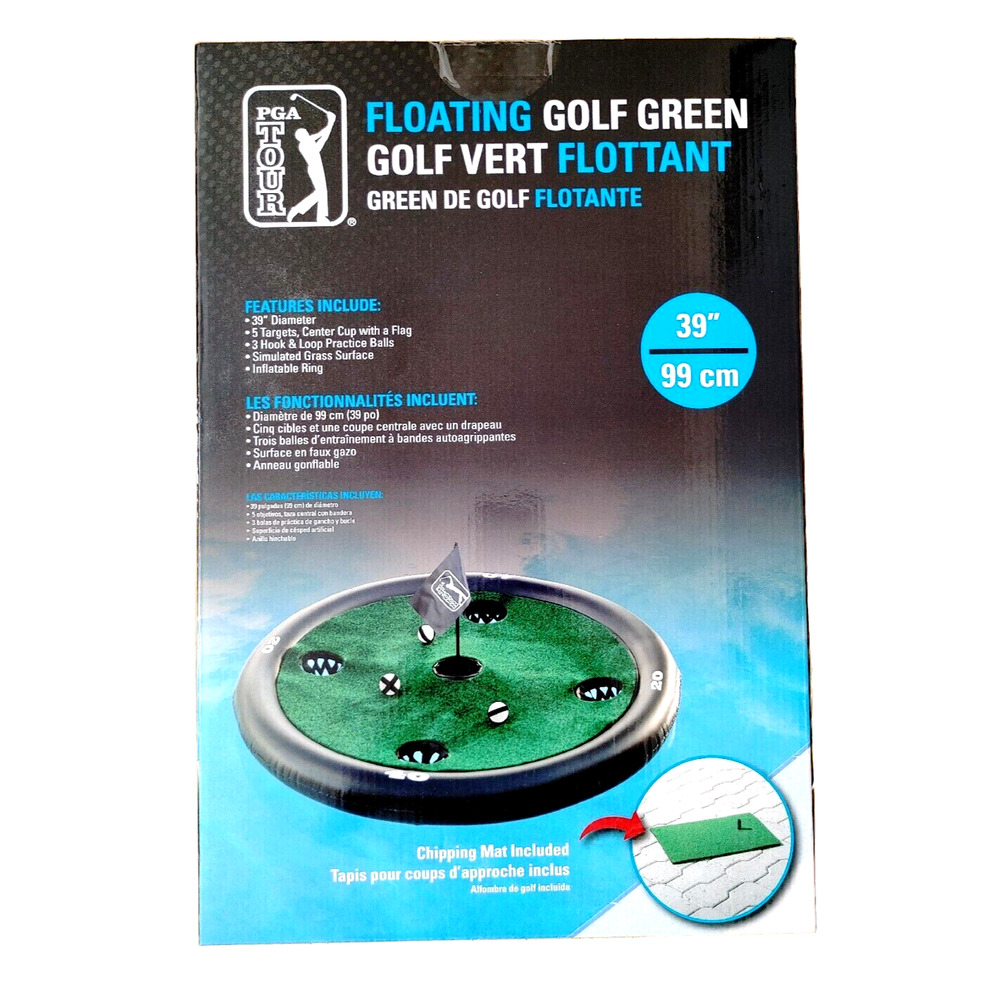 NEW PGA Tour Floating Inflatable Pool Golf Green w/ Chipping Mat Balls‎ Included